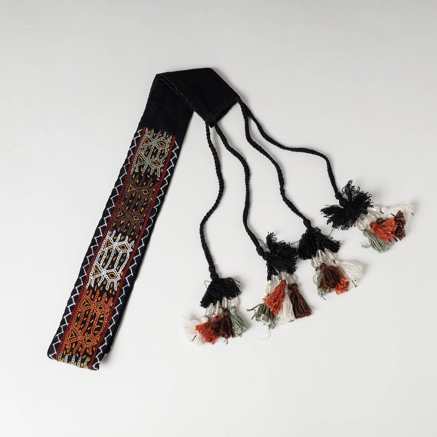  Mirror Work Kutch Embroidery Fabric Belt 