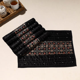  Black Tagai Embroidery Table Mats