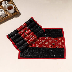  Black Tagai Embroidery Table Mats