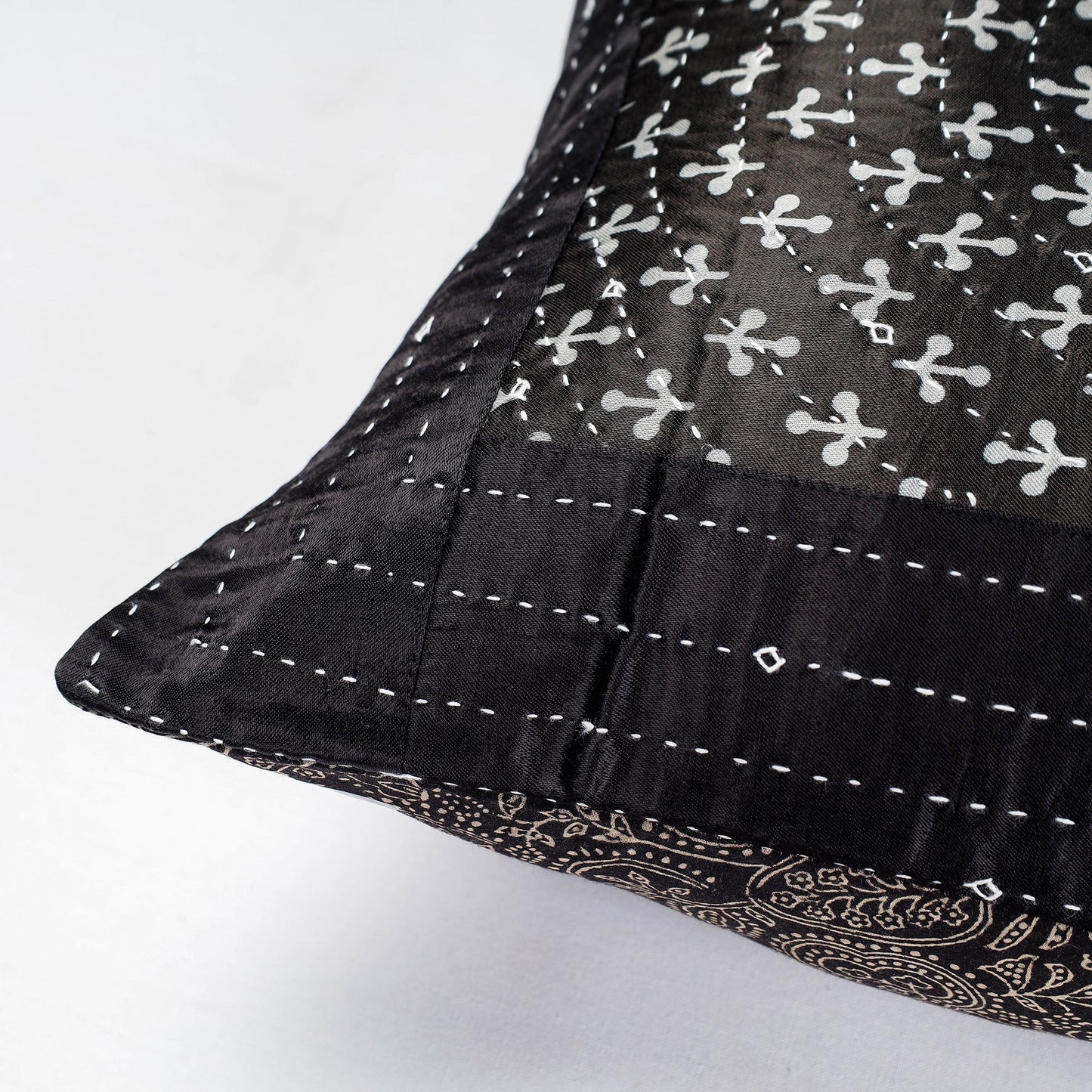  Kutch Tagai Embroidery Mashru Silk Cushion Covers 