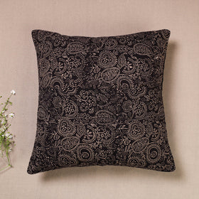  Kutch Embroidered Ajrakh Mashru Silk Cushion Cover (16 x 16 in) 