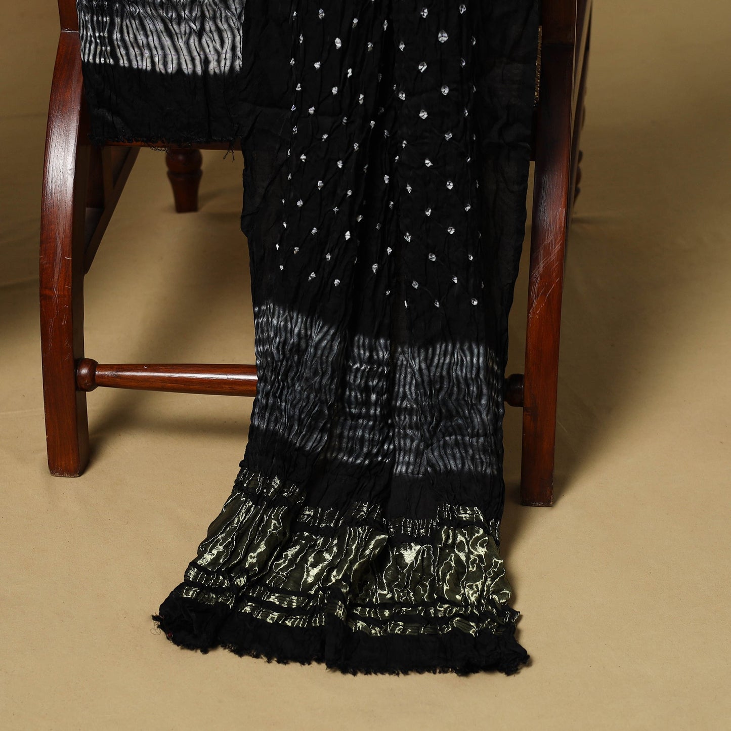 Kutch tie-dye bandhani shibori modal silk 3pc unstitched