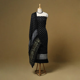 Kutch tie-dye bandhani shibori modal silk 3pc unstitched