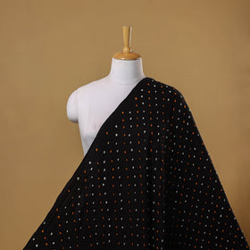 Black - kutch tie-dye soft cotton bandhani fabric 04