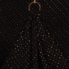 Black - kutch tie-dye soft cotton bandhani fabric 04