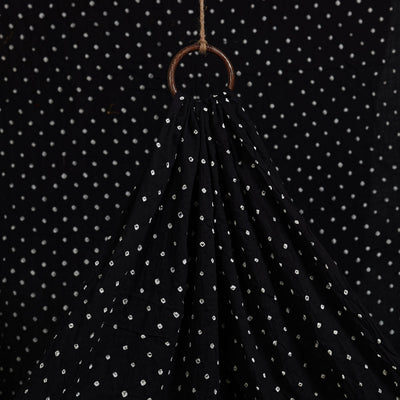 Black - kutch tie-dye cotton bandhani fabric 06