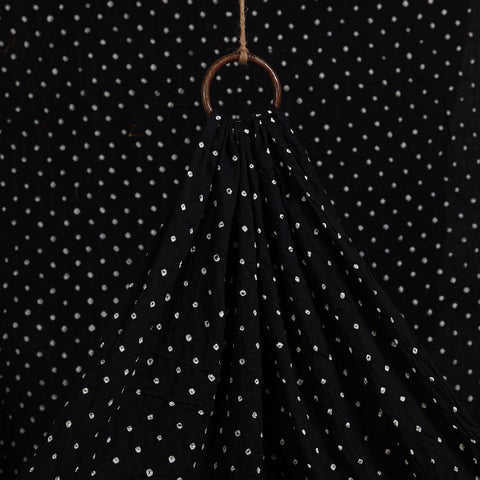 Black - kutch tie-dye cotton bandhani fabric 06