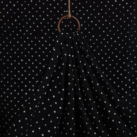 Black - kutch tie-dye cotton bandhani fabric 06