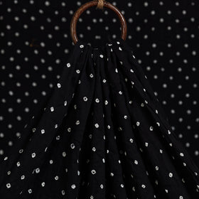 Black - kutch tie-dye cotton bandhani fabric 06