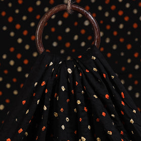 Black Kutch Tie-Dye Mul Cotton Bandhani Fabric
