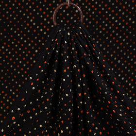 Black Kutch Tie-Dye Mul Cotton Bandhani Fabric