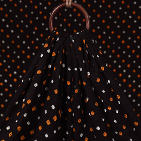 Black - kutch tie-dye cotton bandhani fabric 08