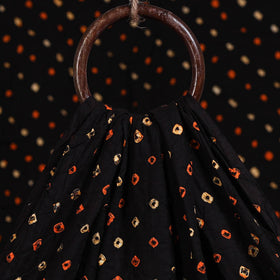 Black Kutch Tie-Dye Cotton Bandhani Fabric