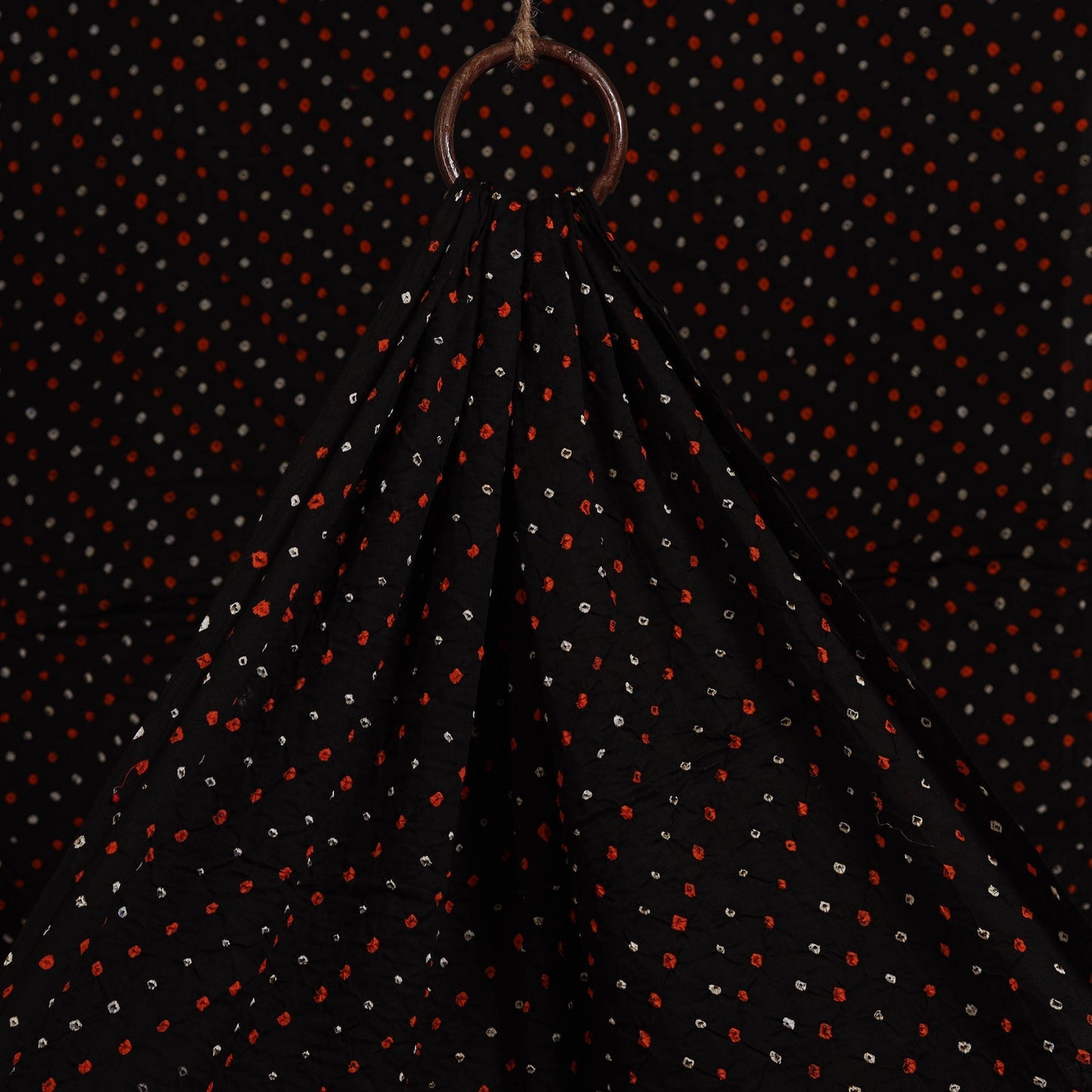 Kutch tie-dye cotton bandhani fabric 10 - handcrafted