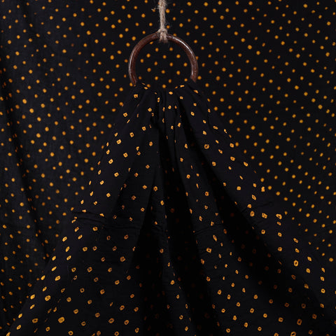 Black - kutch tie-dye cotton bandhani fabric 11