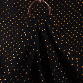 Black - kutch tie-dye cotton bandhani fabric 11