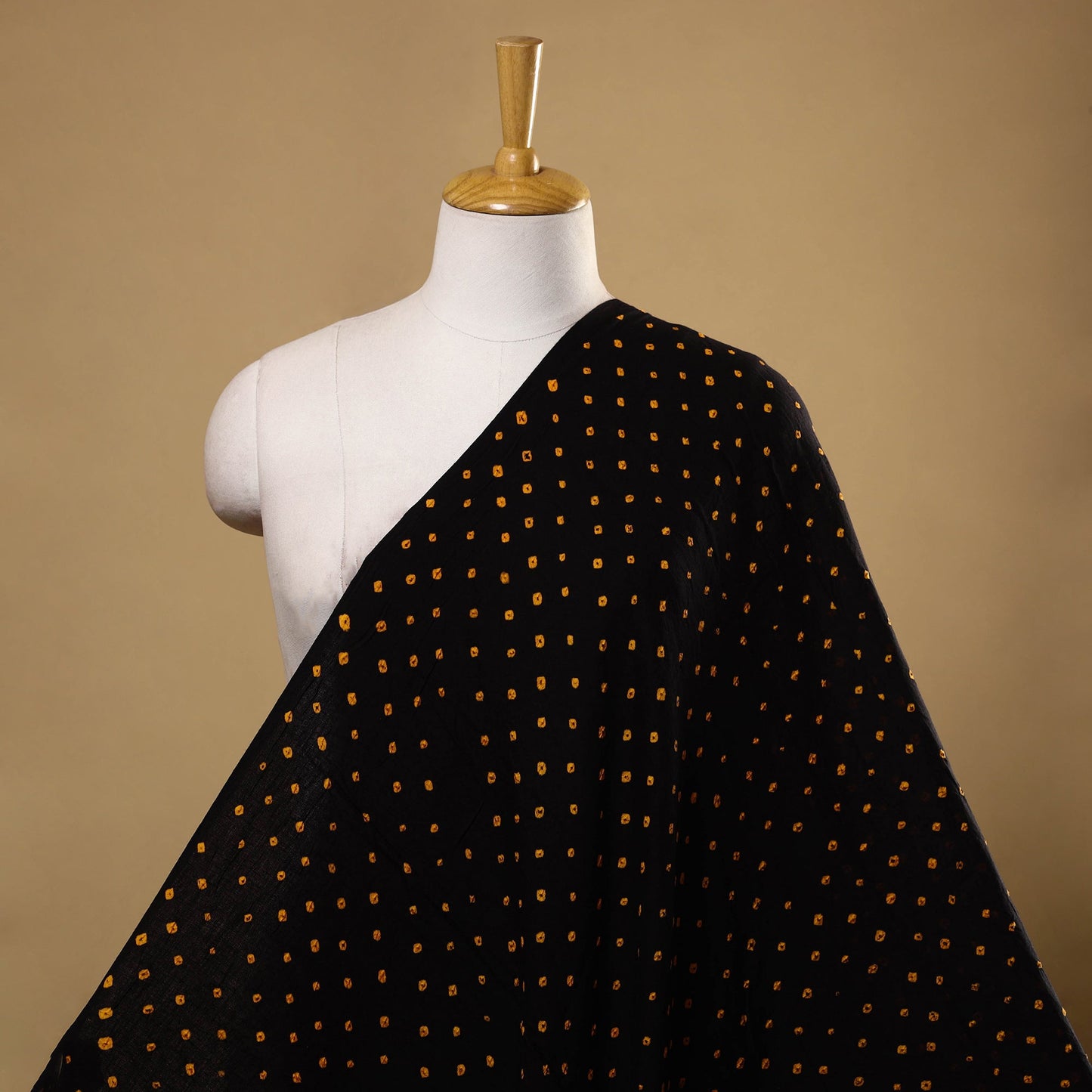 Black - kutch tie-dye cotton bandhani fabric 11