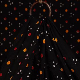 Black - kutch tie & dye cotton bandhani fabric 14