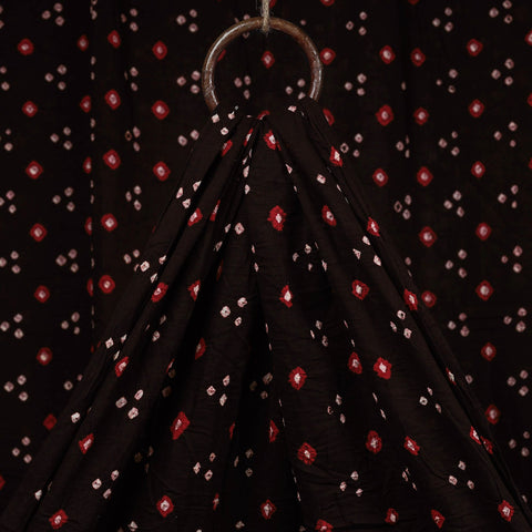 Black - kutch tie-dye cotton bandhani fabric 15