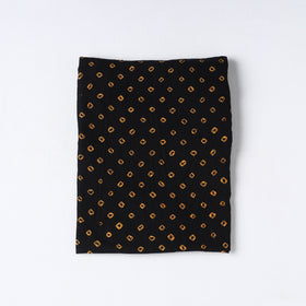  Black Kutch Tie-Dye Cotton Bandhani Precut Fabric