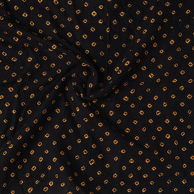  Black Kutch Tie-Dye Cotton Bandhani Precut Fabric