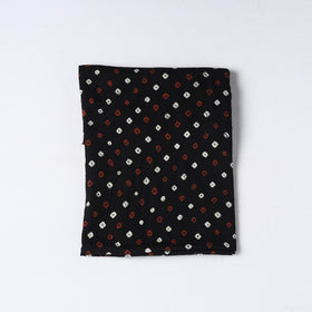  Black Kutch Tie-Dye Cotton Bandhani Precut Fabric