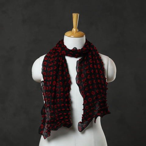  Black Kutch Tie-Dye Cotton Bandhani Stole 