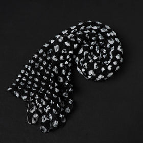 Black - Kutch Tie-Dye Cotton Bandhani Stole 19