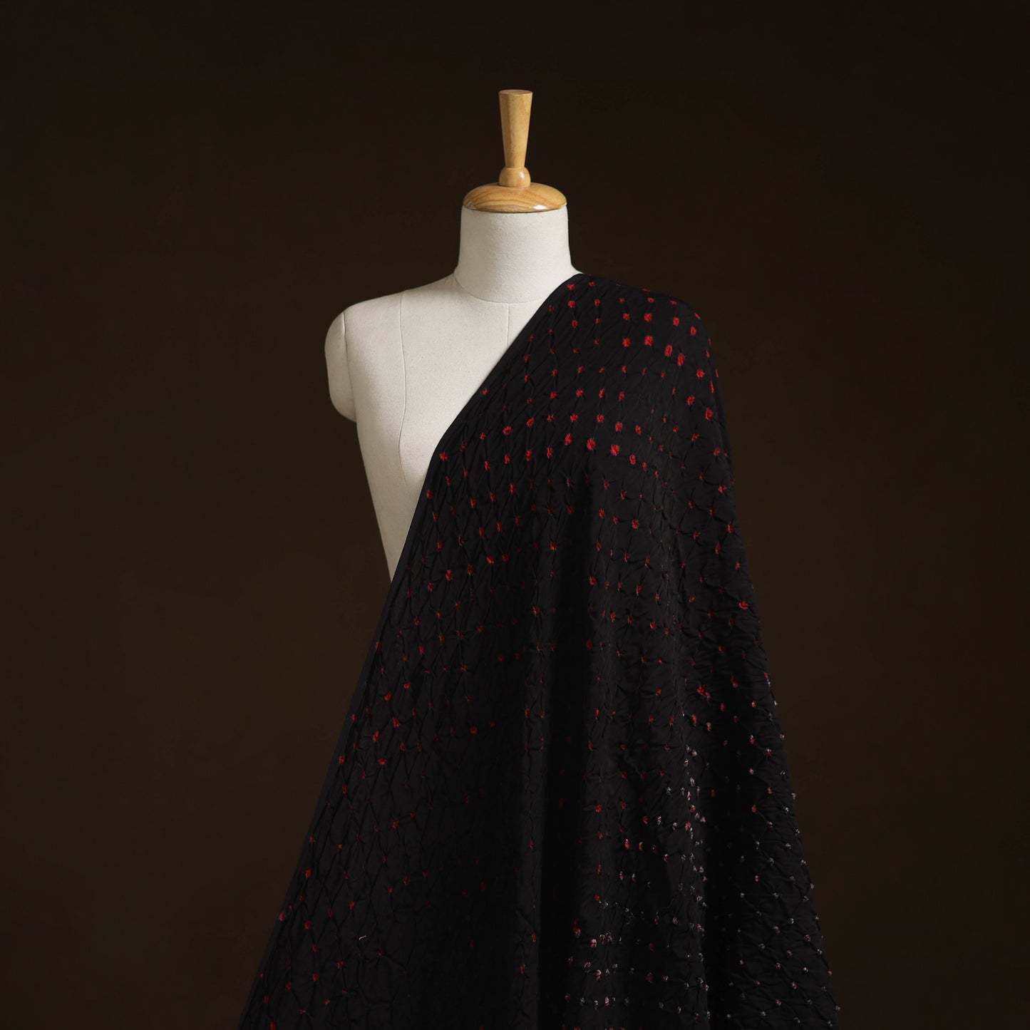 Kutch tie-dye modal silk bandhani fabric 05 - handcrafted
