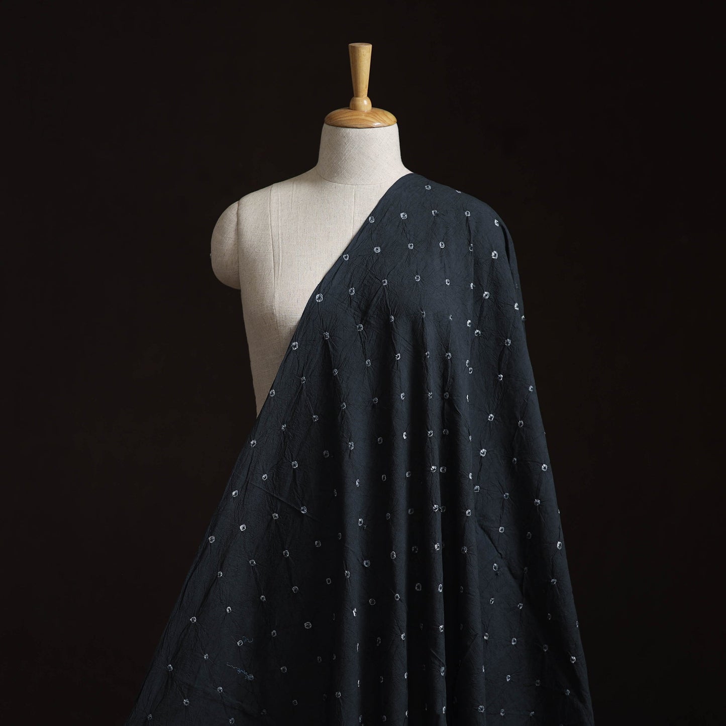 Kutch tie-dye pure mul cotton bandhani fabric 12