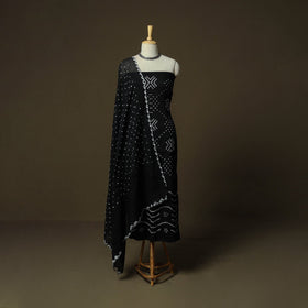 Kutch tie-dye satin cotton bandhani 3pc unstitched dress