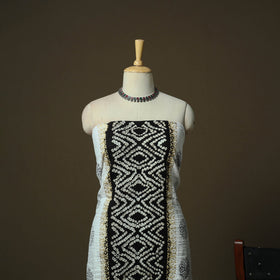 Kutch tie-dye satin cotton bandhani 3pc unstitched dress
