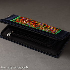 Black Kutchi Embroidery Mirror Work Clutch 