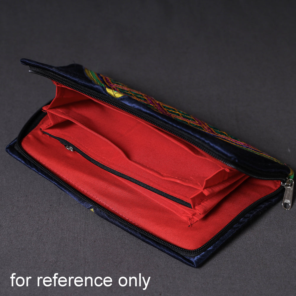 Black Kutchi Embroidery Mirror Work Clutch