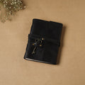 Black - leather cover handmade paper notebook 03