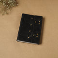 Black - leather cover handmade paper notebook 14