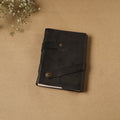 Black - leather cover handmade paper notebook 15