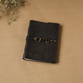 Black - leather cover handmade paper notebook 20