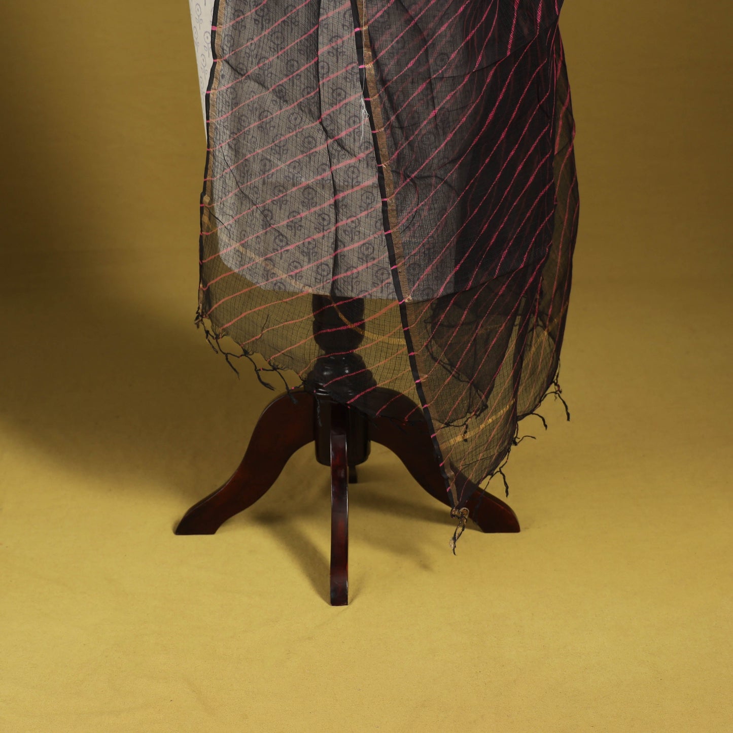 Black - tie-dye kota doria cotton leheriya dupatta 08