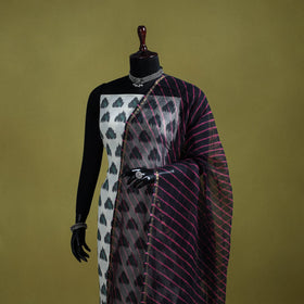 Black - tie-dye kota doria cotton leheriya dupatta 08