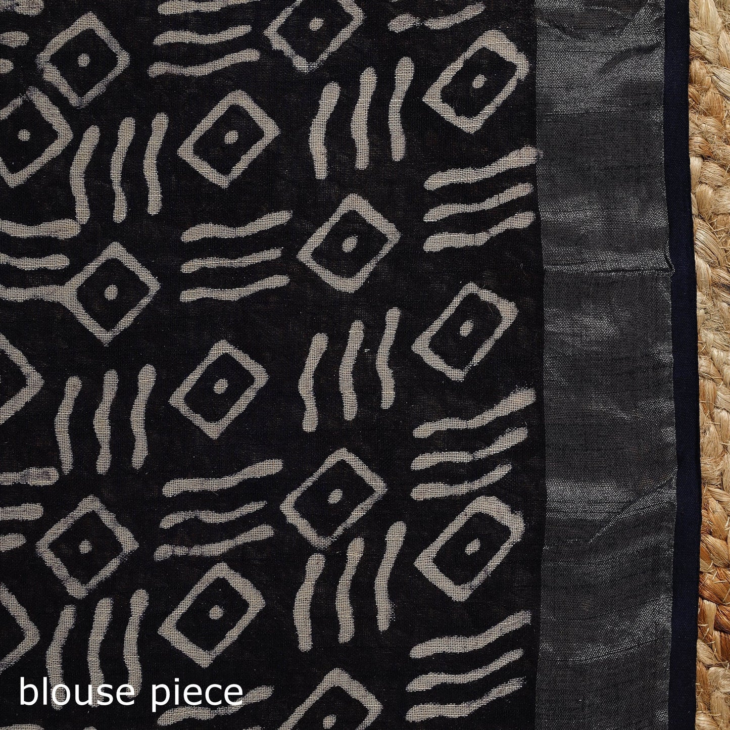 Linen hand batik saree with zari border 16 - handcrafted