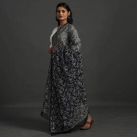  Lucknow Chikankari Tepchi Embroidery Georgette Dupatta 05 