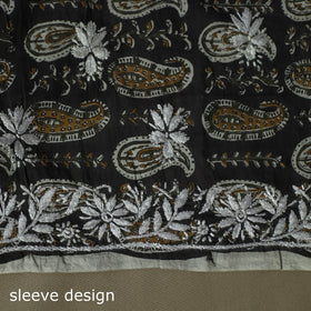 Lucknowi chikankari hand work bagru block print unstitched