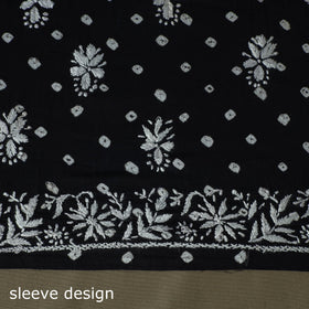 Lucknowi chikankari hand work bandhani unstitched kurta