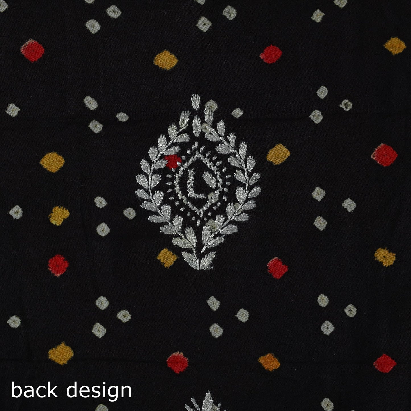 Lucknowi chikankari work bandhani unstitched kurta material