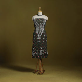 Lucknowi chikankari work bandhani unstitched kurta material