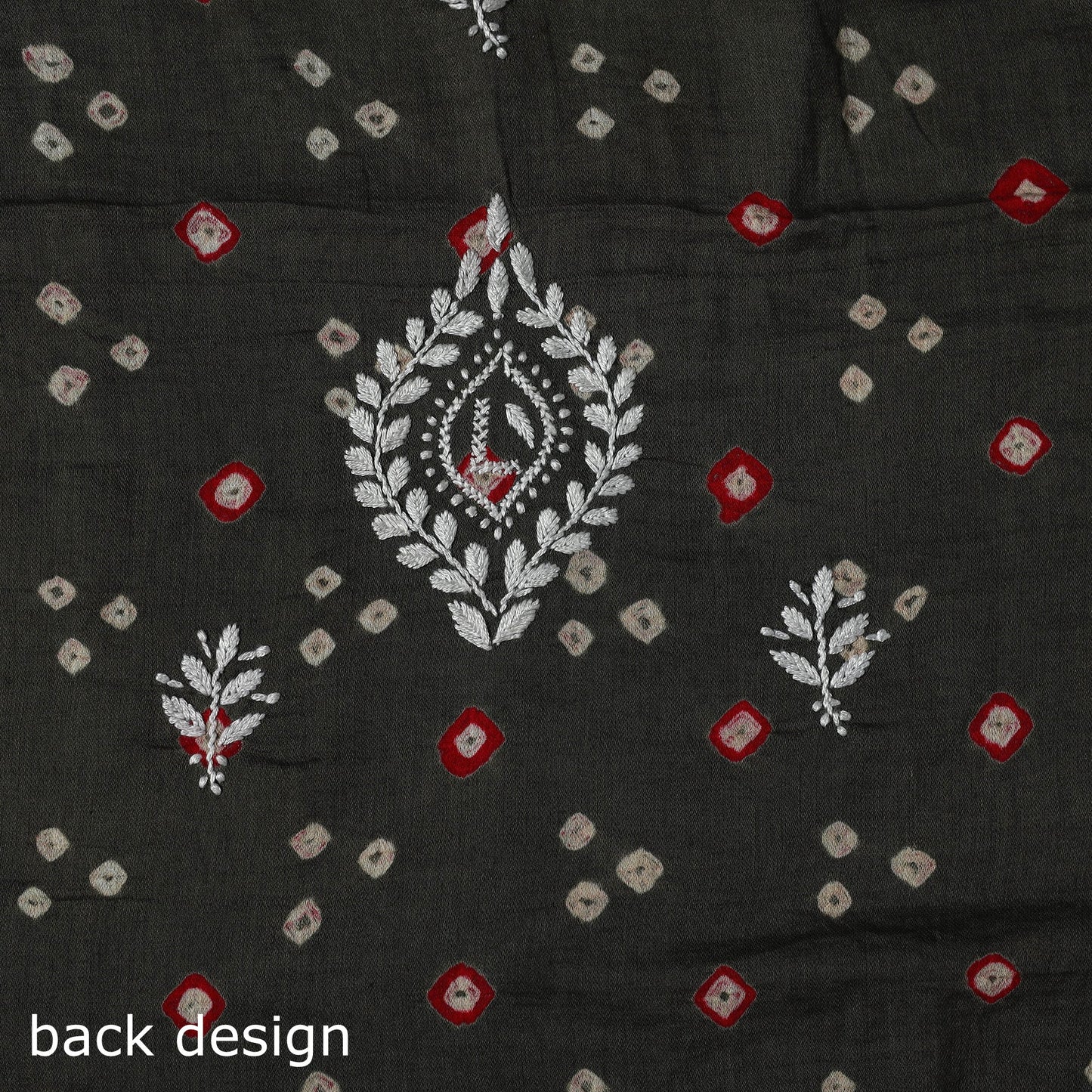Lucknowi chikankari work bandhani unstitched kurta material