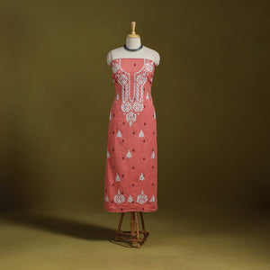 Lucknowi chikankari work jacquard unstitched kurta material