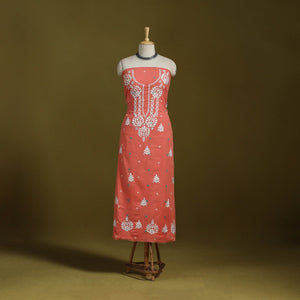 Lucknowi chikankari work jacquard unstitched kurta material