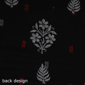 Black - lucknowi chikankari work jacquard unstitched kurta